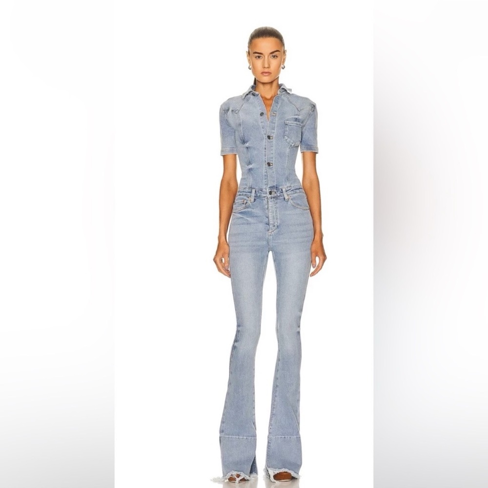Brand New SER.O.YA Fallon Denim Jumpsuit Size XS - Picture 3 of 17